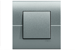 Systo interruptor simples cor alumínio